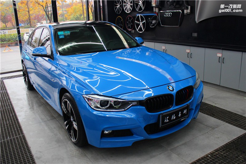長(zhǎng)沙匯格車研 寶馬3系施工CYS新品阿布扎比藍(lán)