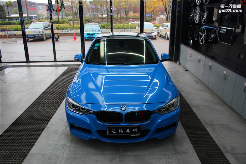長(zhǎng)沙匯格車研 寶馬3系施工CYS新品阿布扎比藍(lán)