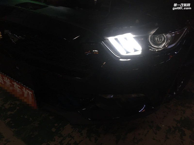 廣州車燈升級 福特野馬大燈升級海拉5雙光透鏡+德國飛利浦CX5000K套裝
