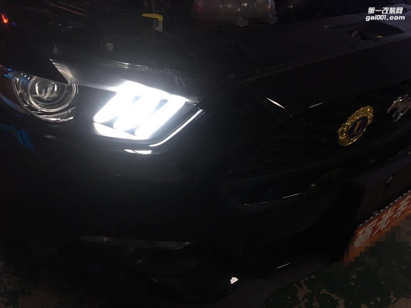 廣州車燈升級 福特野馬大燈升級海拉5雙光透鏡+德國飛利浦CX5000K套裝