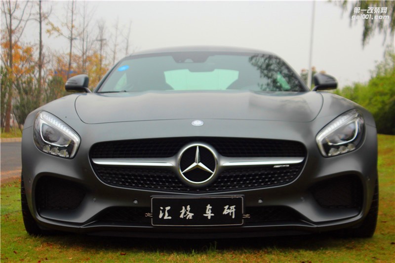 長沙進(jìn)口透明膜實(shí)體店 奔馳AMG GT全車施工啞光UPPF透明膜