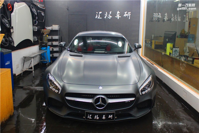 長沙進(jìn)口透明膜實(shí)體店 奔馳AMG GT全車施工啞光UPPF透明膜