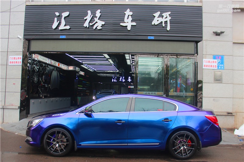 長沙車身改色膜實體店 別克CYS鉆石紫藍