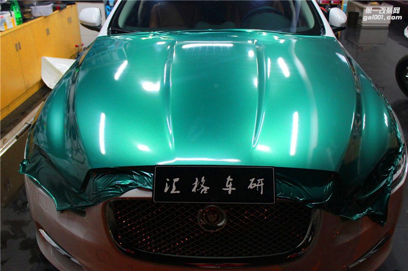 長沙珠光改色膜 捷豹xjl小珠光獵戶綠