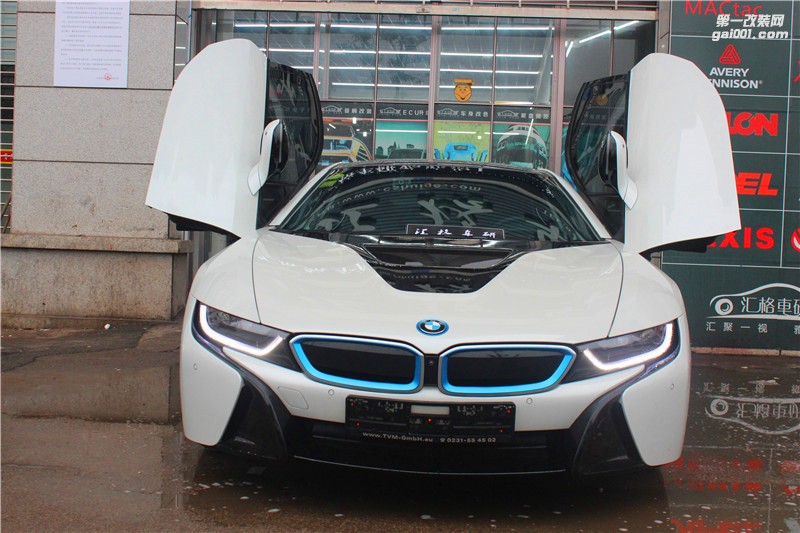 長(zhǎng)沙匯格車研 寶馬BMWi8施工透明保護(hù)膜