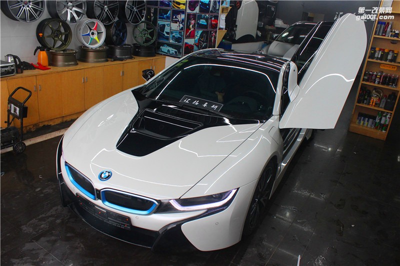 长沙汇格车研 宝马BMWi8施工透明保护膜