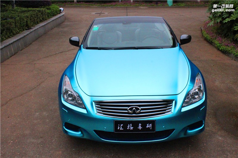 長(zhǎng)沙全車進(jìn)口啞光STM電鍍改色膜 英菲尼迪G37施工電鍍藍(lán)