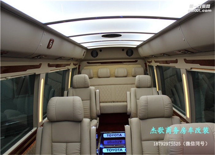 西安中巴車改裝/豐田考斯特豪華內(nèi)飾定制改裝實(shí)拍！