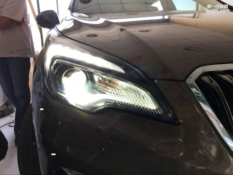 別克昂科威改燈 北京改燈 海拉透鏡 氙氣燈