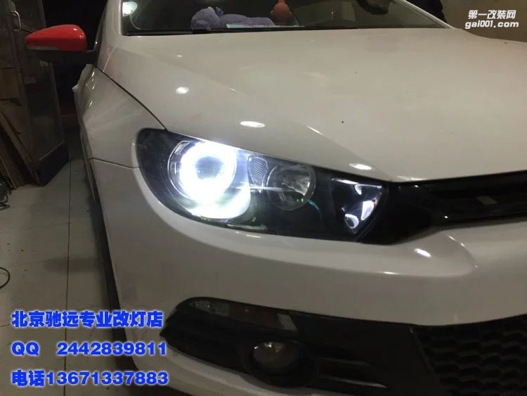 大眾尚酷 車燈改裝 大燈增亮 奧迪Q5小糸透鏡 北京改燈