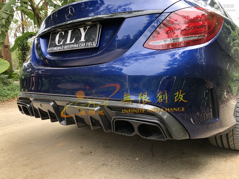奔馳C級w205巴博斯后唇+FD前唇  專車定制  精準吻合