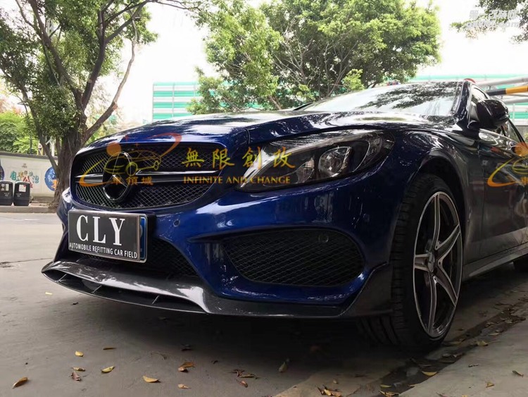 奔馳新C級(jí)w205寶藍(lán)色改裝案例(二)