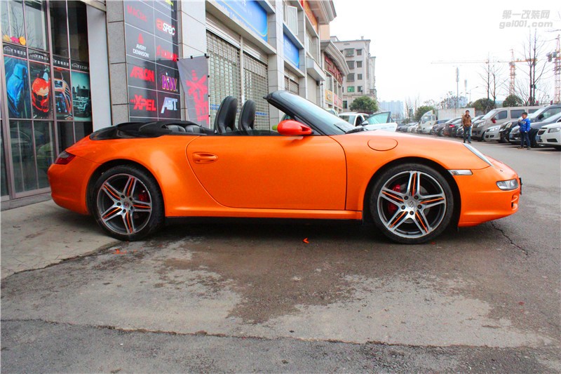 保時捷911全車施工HEXIS大珠光橙