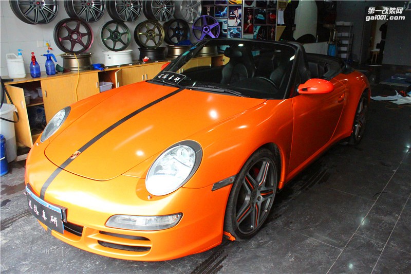 保時捷911全車施工HEXIS大珠光橙