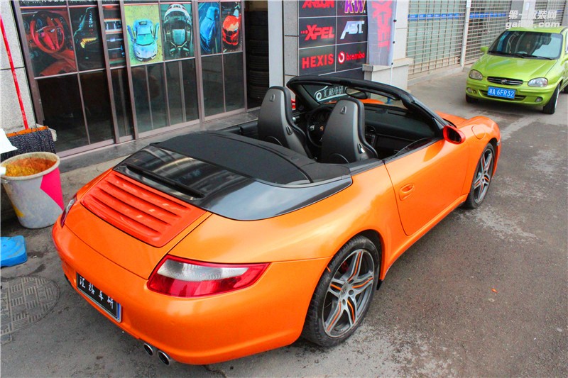 保時捷911全車施工HEXIS大珠光橙