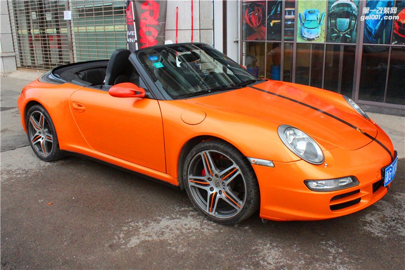 保時捷911全車施工HEXIS大珠光橙