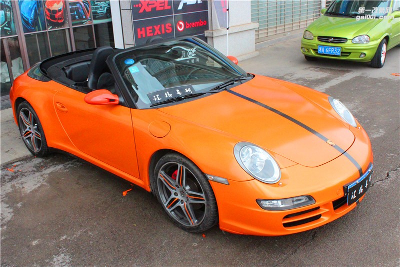 保時捷911全車施工HEXIS大珠光橙