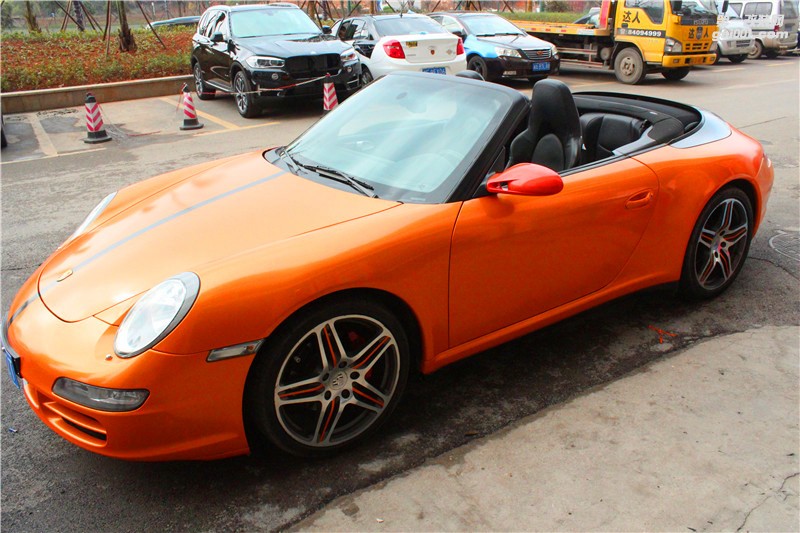 保時捷911全車施工HEXIS大珠光橙
