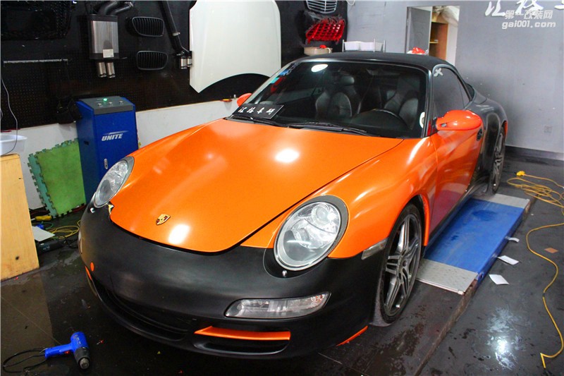 保時捷911全車施工HEXIS大珠光橙