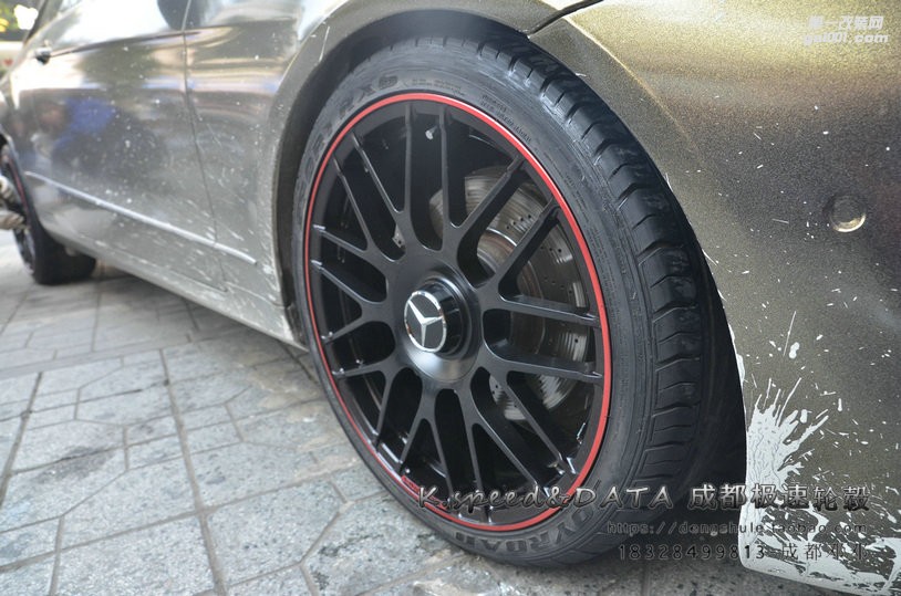 奔馳E級(jí) 定制19寸 鍛造輪轂裝車完成 現(xiàn)貨供應(yīng)