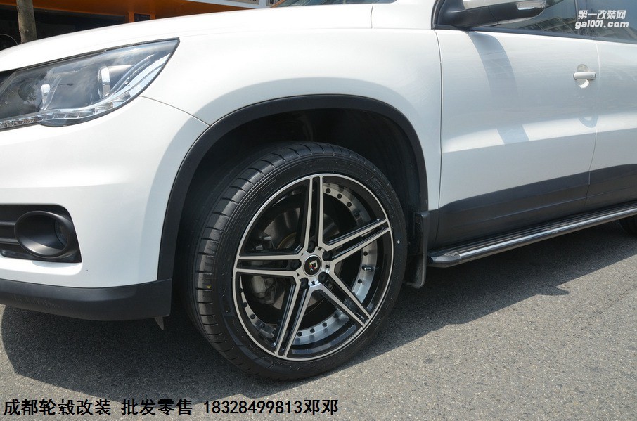 成都極速輪轂 大眾途觀升級19寸DATA輪轂 裝車案例