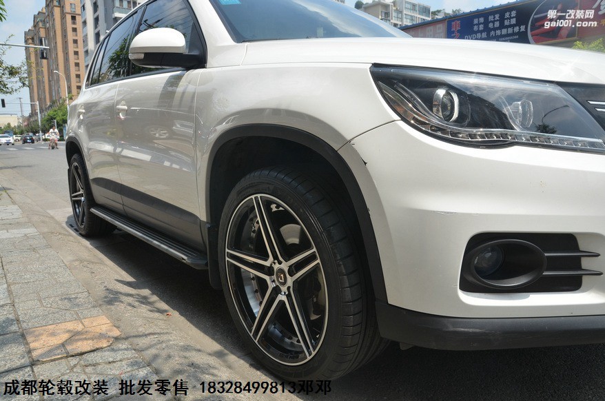 成都極速輪轂 大眾途觀升級19寸DATA輪轂 裝車案例