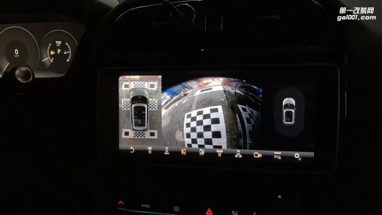 【西安亿之星】捷豹F-pace改装超高清红外无光夜视360度无缝全景泊车系统记录仪