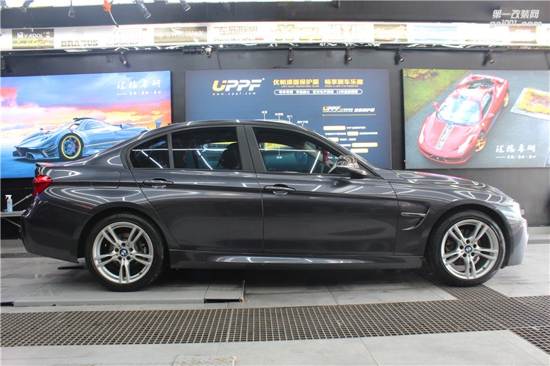 長(zhǎng)沙汽車(chē)改色貼膜改裝實(shí)體店 寶馬3系全車(chē)施工水晶鈦灰
