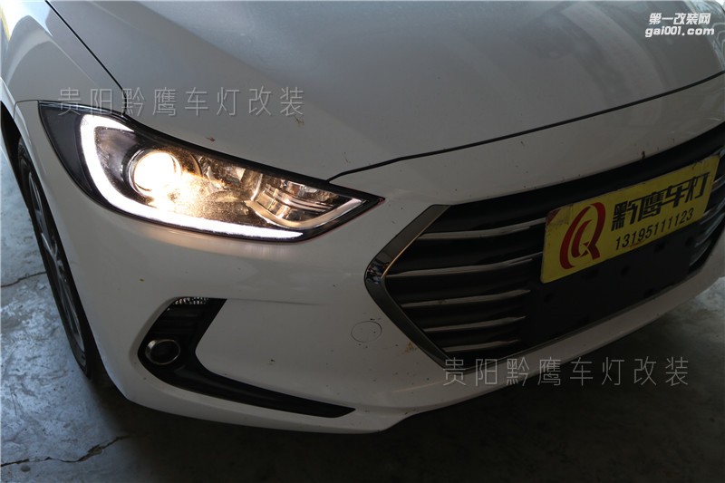 貴陽(yáng)現(xiàn)代領(lǐng)動(dòng)車(chē)燈改裝升級(jí)海拉五雙光透鏡歐司朗氙氣燈；貴陽(yáng)黔鷹車(chē)燈