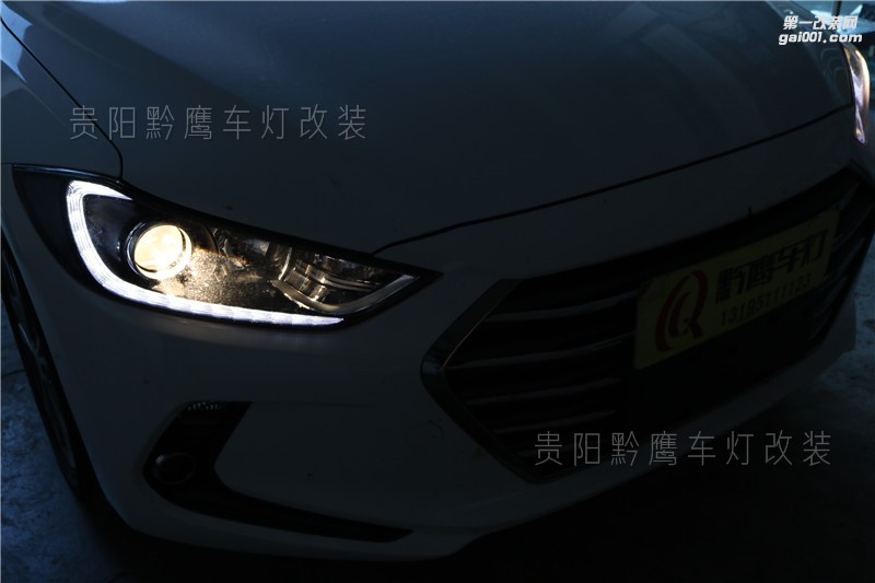 貴陽(yáng)現(xiàn)代領(lǐng)動(dòng)車(chē)燈改裝升級(jí)海拉五雙光透鏡歐司朗氙氣燈；貴陽(yáng)黔鷹車(chē)燈