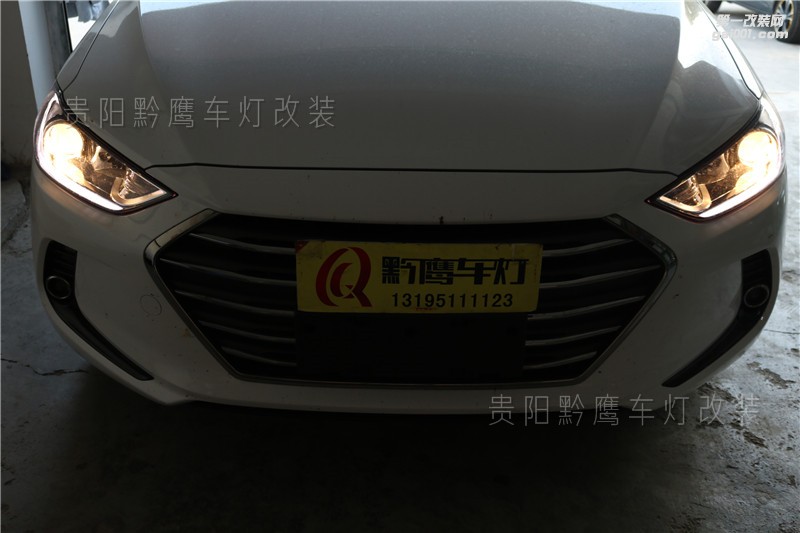 貴陽(yáng)現(xiàn)代領(lǐng)動(dòng)車(chē)燈改裝升級(jí)海拉五雙光透鏡歐司朗氙氣燈；貴陽(yáng)黔鷹車(chē)燈