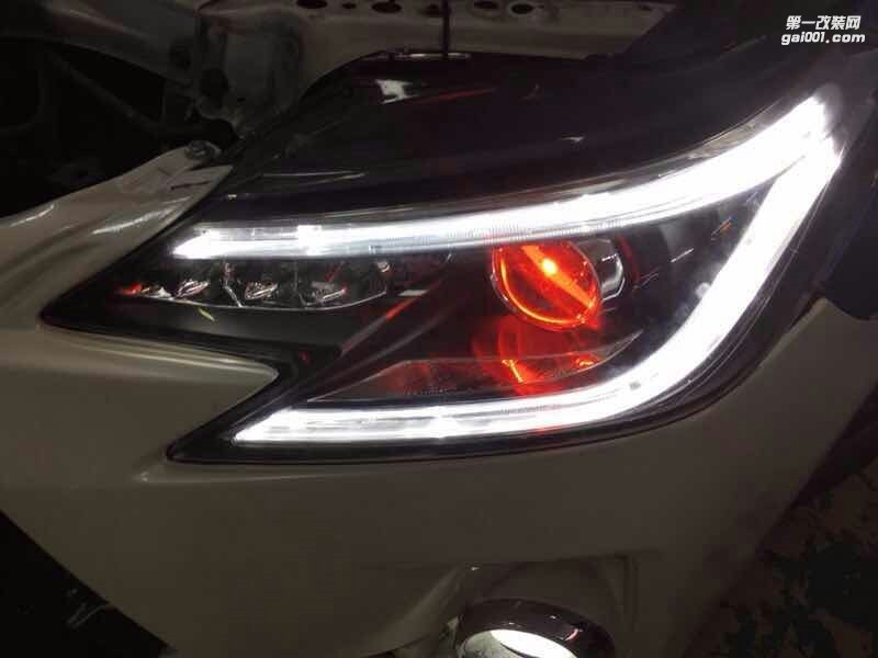 廣州汽車改燈 豐田銳志大燈升級(jí)海拉5雙光透鏡+歐司朗CBI5500K燈泡