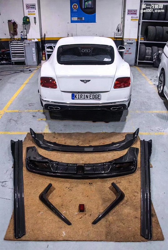 新款賓利歐陸GT改裝碳纖維套件 GT4.0T V8 S Mulliner改裝STARTECH碳纖維前后唇側(cè)裙