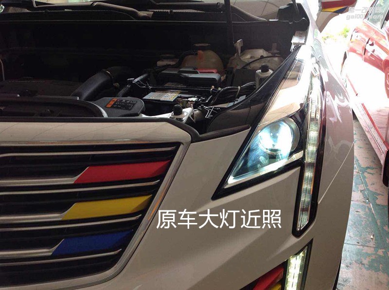 廣州汽車改裝 凱迪拉克XT5大燈升級海拉5透鏡飛利浦CX5000K套裝