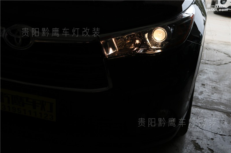 #貴陽黔鷹改燈#17款漢蘭達車燈改裝LED雙光透鏡加LED獨立遠光,啟動速度快,亮度高