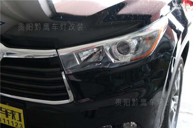 #貴陽黔鷹改燈#17款漢蘭達車燈改裝LED雙光透鏡加LED獨立遠光,啟動速度快,亮度高