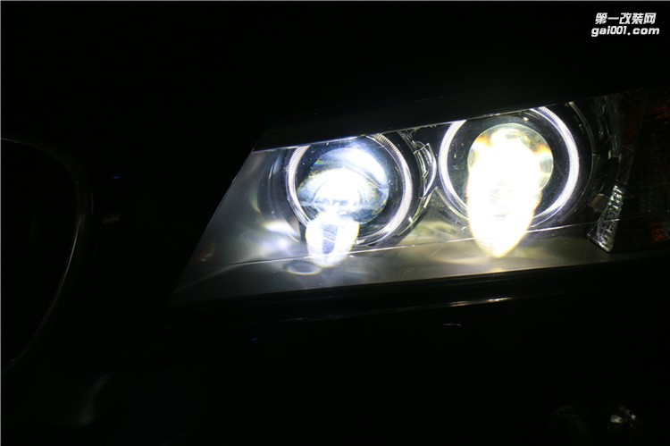 成都寶馬X3汽車大燈改裝氙氣燈歐司朗魄破曉者LED雙光透鏡