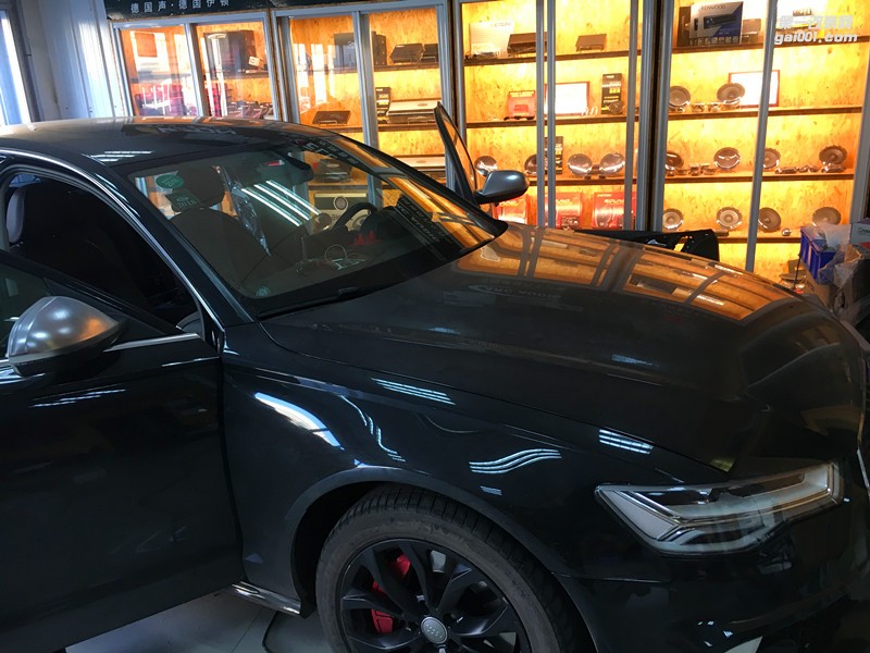 奧迪A6L改裝伊頓專車專用汽車音響---唐山樂(lè)暢
