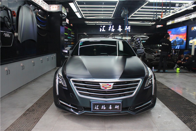 長沙汽車改裝凱迪拉克改色貼膜午夜謎霧藍(lán) 進(jìn)口改色膜