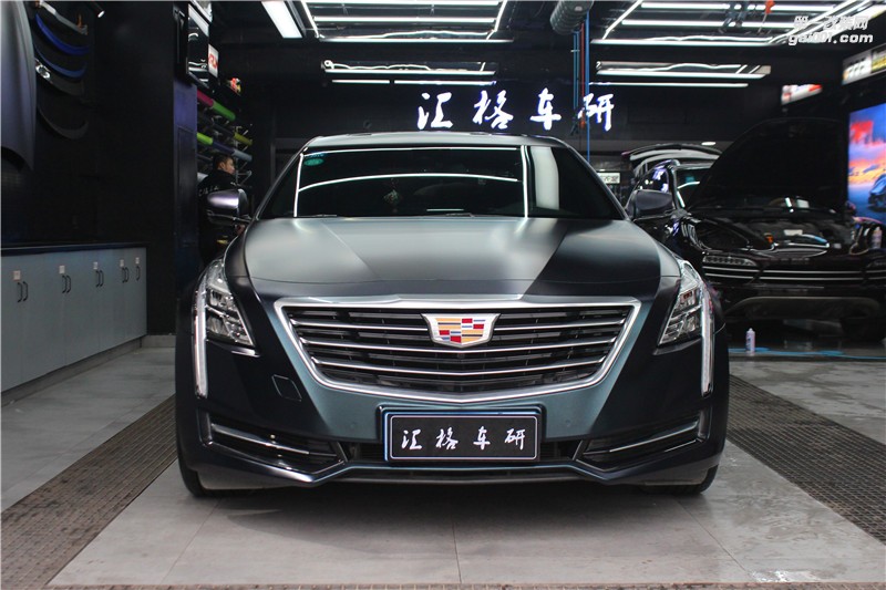 長沙汽車改裝凱迪拉克改色貼膜午夜謎霧藍(lán) 進(jìn)口改色膜