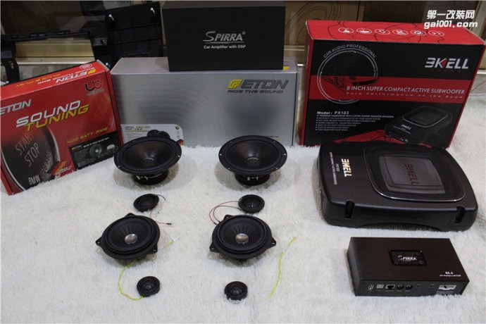 武漢北汽B40L改裝伊頓汽車音響 斯派朗DSP處理器