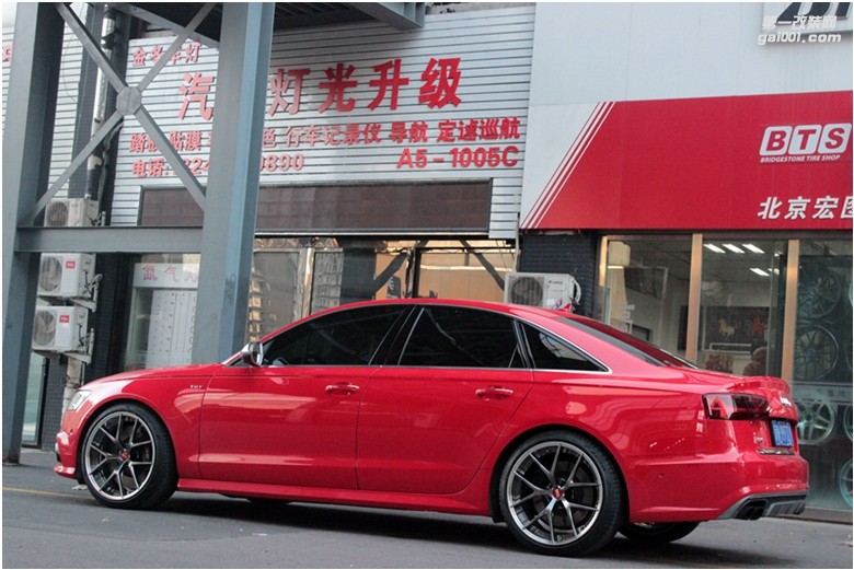 海亞；奧迪S6 升級 日本 BBS RI-S 20寸兩片鍛造輪轂 DB