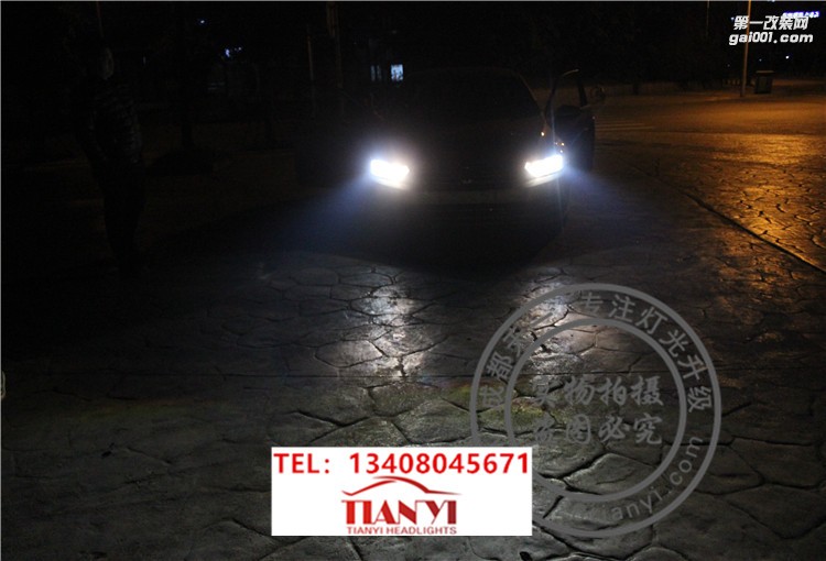 成都邁騰車燈改裝升級(jí)氙氣燈LED日行燈成都天一車燈
