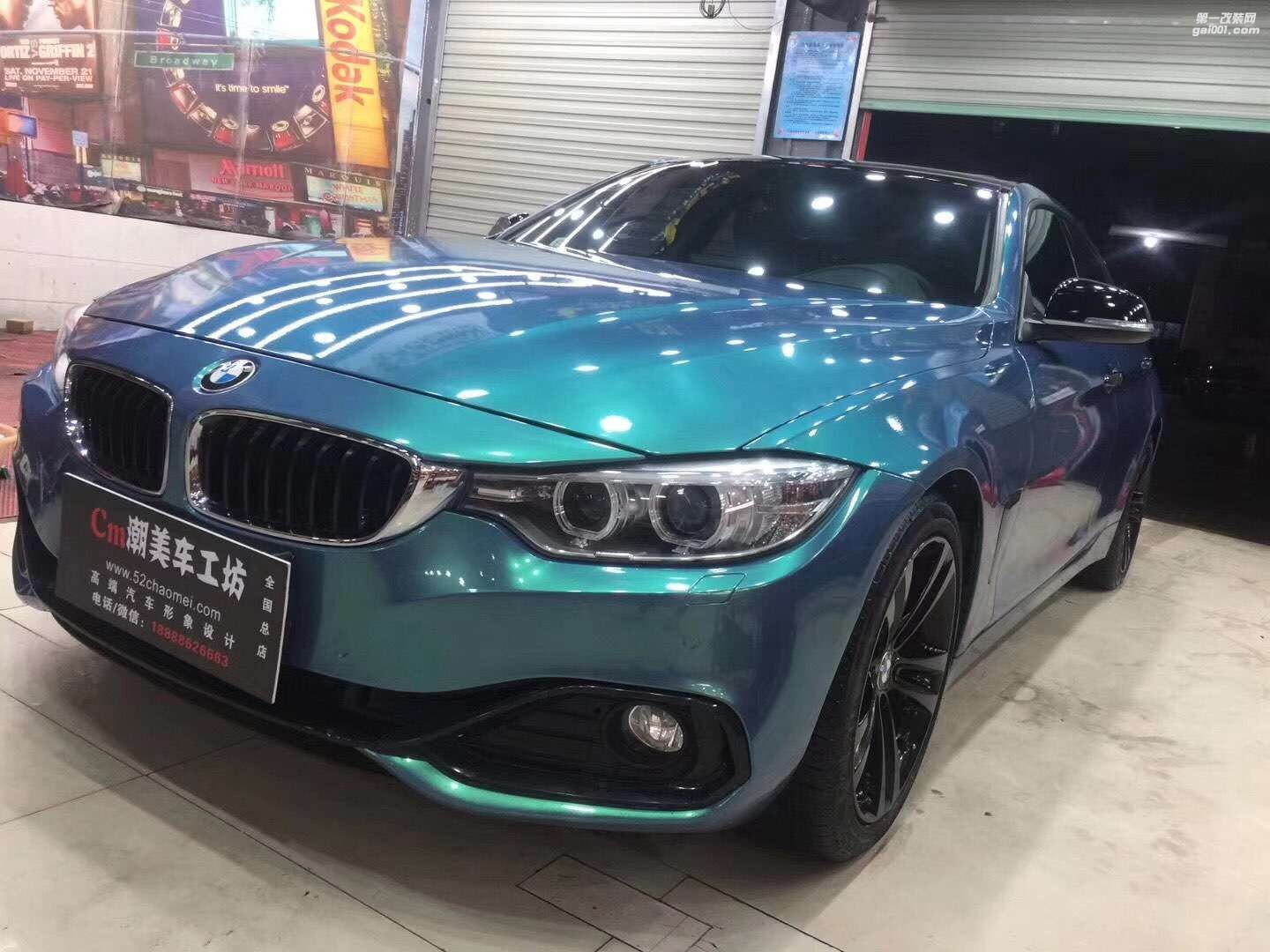 成都全車貼膜寶馬車身改色貼膜電光灰電光黑