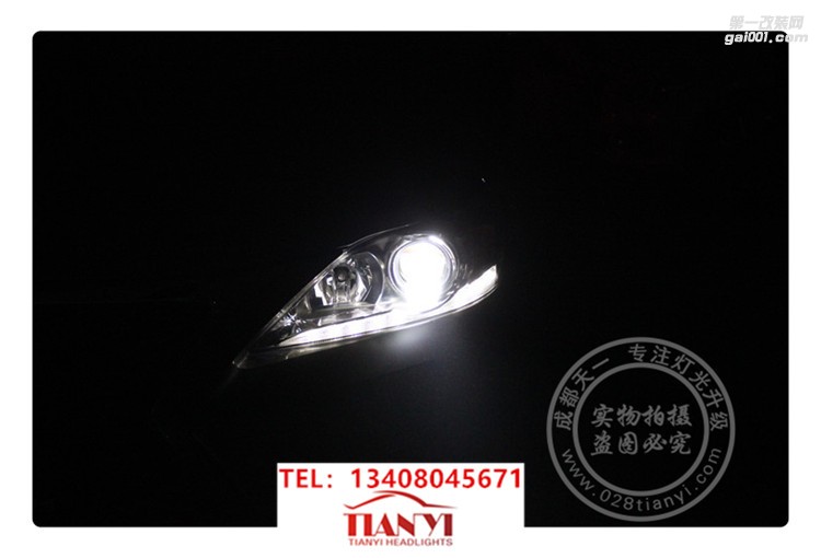車燈雷克薩斯CT200H改透鏡升級LED大燈總成成都天一車燈