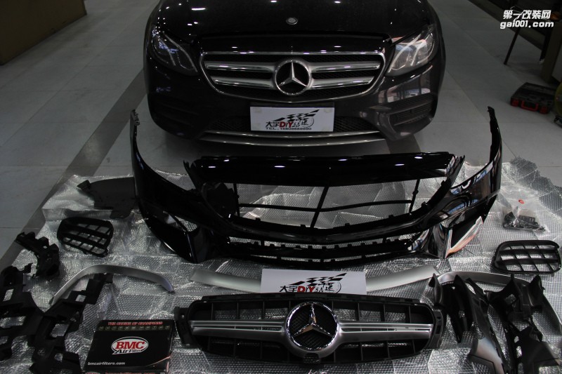 大宇車迷站 奔馳E W213改裝升級E63 AMG前杠包圍