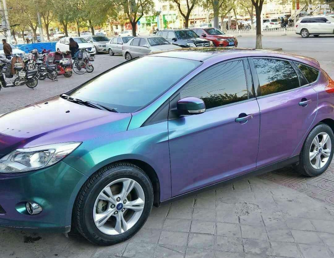 成都靚車會青羊店福特?？怂够貌识际芯G汽車改色貼膜