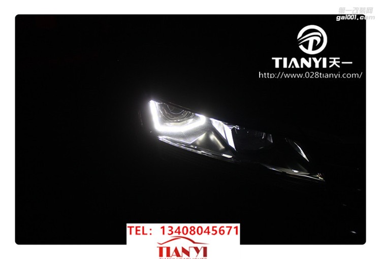 成都17款大眾帕薩特車燈升級改裝高配大燈日行燈LED