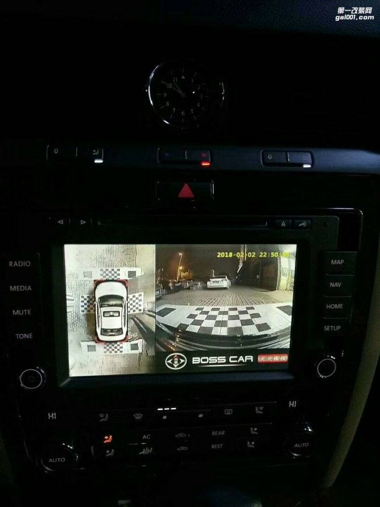 【西安億之星】大眾輝騰改裝360度全景倒車系統(tǒng)