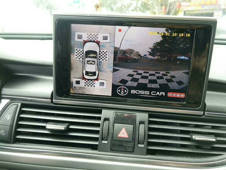 【西安億之星】奧迪A6L改裝360度全景倒車(chē)系統(tǒng)